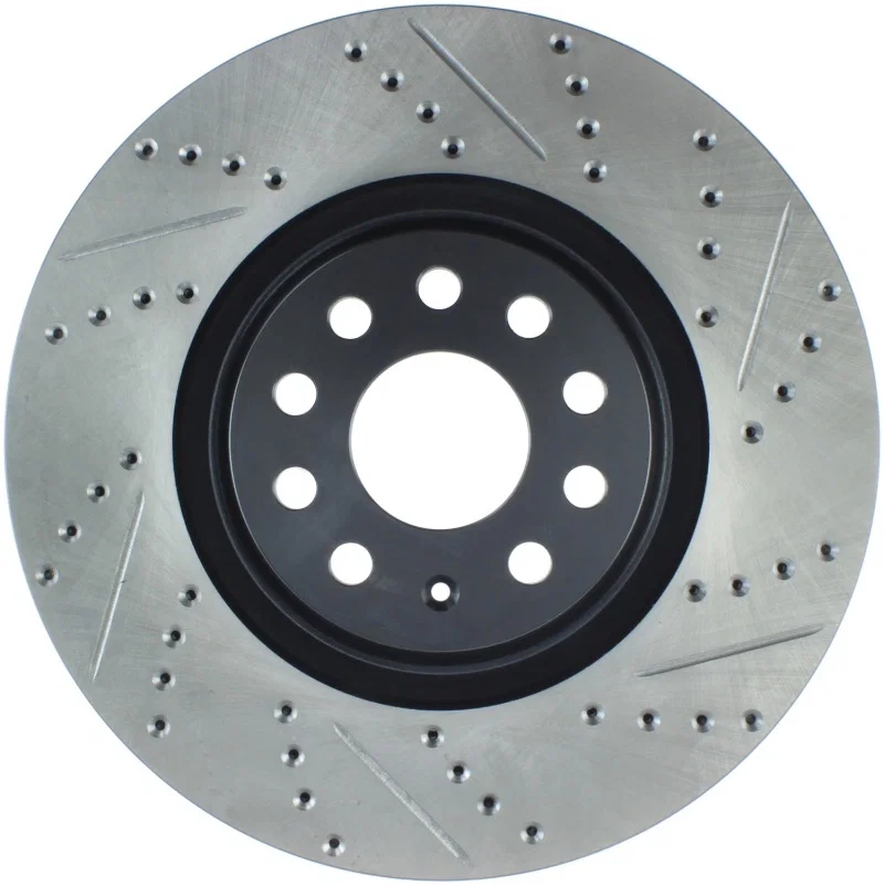 Stoptech 127.33144L, Slotted & Drilled Sport Brake Rotor