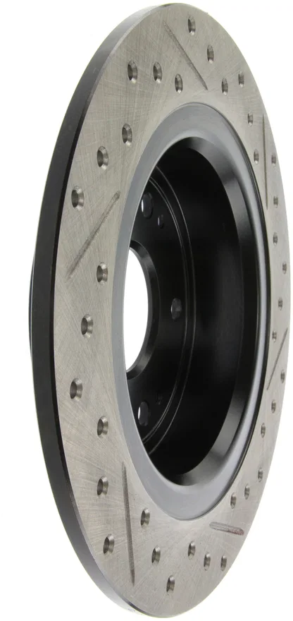 Stoptech 127.40068R, 09-10 Acura TSX / 08-10 Honda Accord Coupe/05-10 Sedan Right Rear Slotted & Drilled Rotor