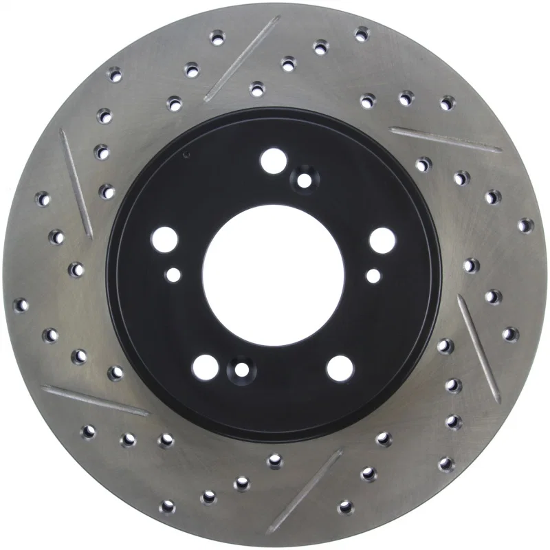 Stoptech 127.40026R, 97-01 Acura Integra Type R / 97-01 Honda CR-V Slotted & Drilled Right Front Rotor