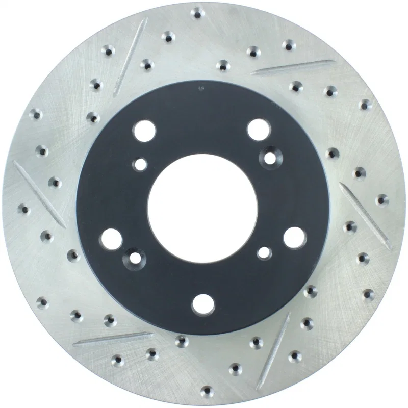 Stoptech 127.40056R, 02-06 Acura RSX Slotted & Drilled Right Front Rotor