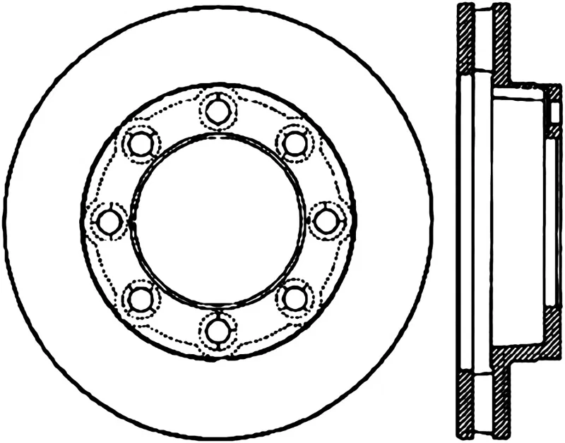 Stoptech 127.66003L, Slotted & Drilled Sport Brake Rotor