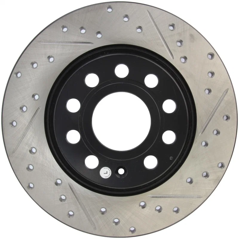 Stoptech 127.33099L, Slotted & Drilled Sport Brake Rotor