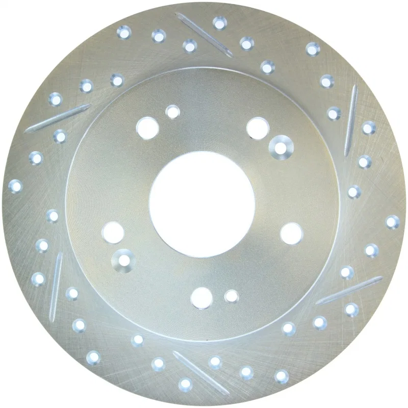 Stoptech 227.40040L, Select Sport 06-15 Honda Civic Si Slotted and Drilled Left Rear Rotor