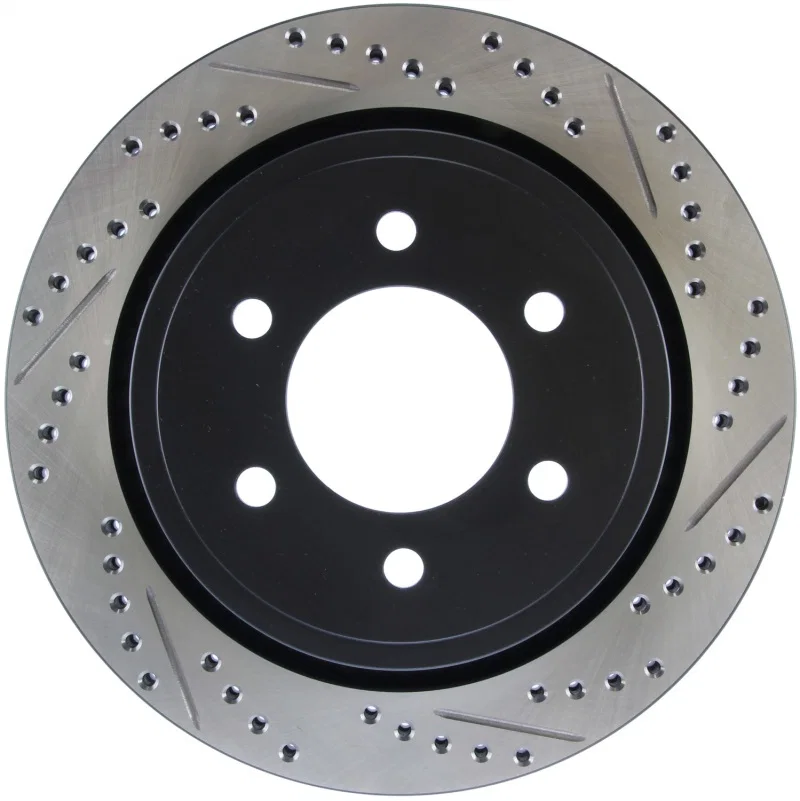 Stoptech 127.65135L, Slotted & Drilled Sport Brake Rotor