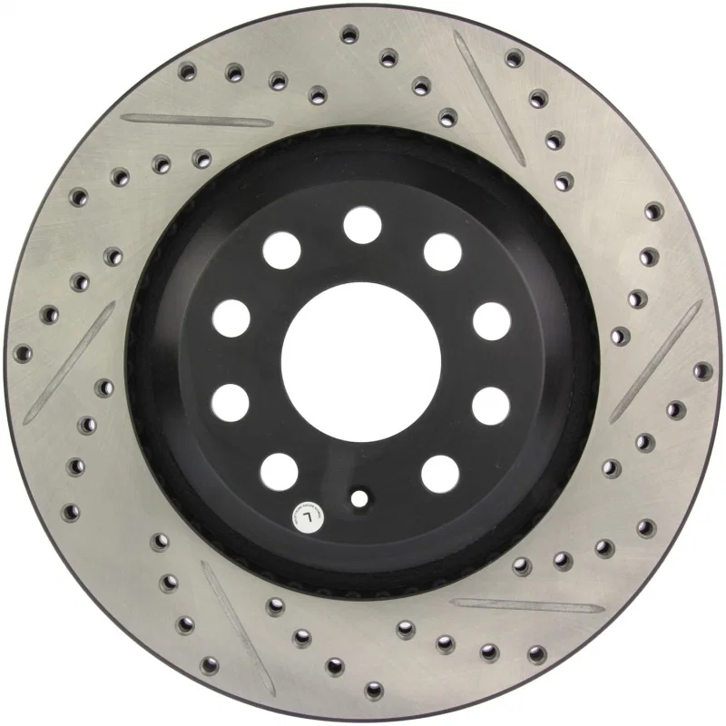 Stoptech 127.33113L, 09 VW Passat CC / 06-09 Passat Slotted & Drilled Left Rear Rotor