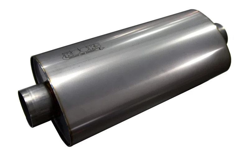 Kooks Headers MUF-019, 3in Oval Center/Center Muffler 18in Long Body Polished Stainless Steel