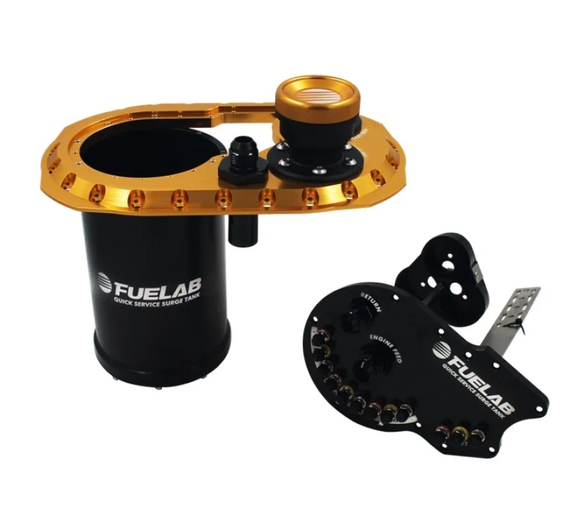 Fuelab 62820-0, Quick Service Surge Tank 2.0 w/No Lift Pump & No Surge Pump - Gold