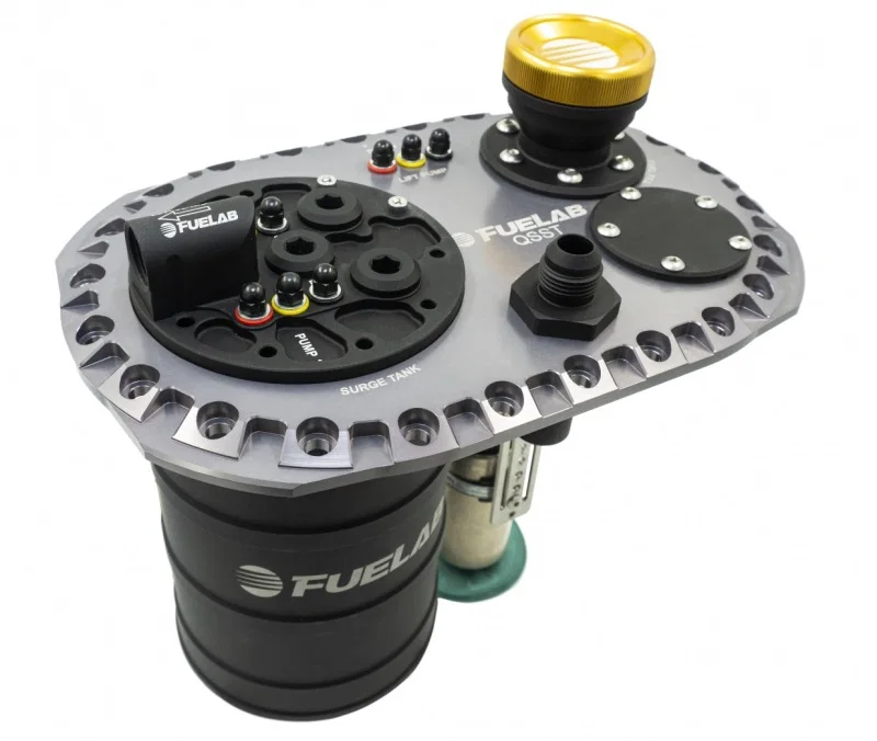 Fuelab 62712-3, Quick Service Surge Tank w/Bosch Lift Pump & Dual 500LPH Brushed Pumps w/Controller -Titanium