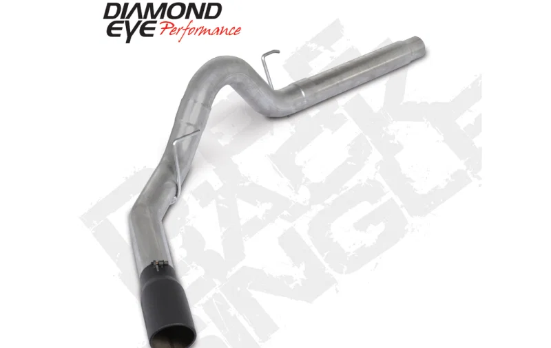 Diamond Eye Performance K4382A-BK, 18-19 Ford 3.0L Powerstroke F150 - 4in Alum DPF Back Exhaust Kit w/ Tip 4512BRA-DEBK