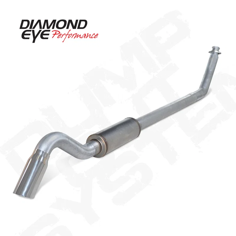 Diamond Eye Performance K4212A-TD, 4in AL TURBO BACK SGL DUMP OUT 94-02 DODGE INCLUDING TIP