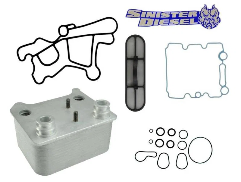 Sinister Diesel SD-OC-6.0, 03-07 Ford Powerstroke 6.0L Oil Cooler Kit (Includes Gaskets & O-Rings)
