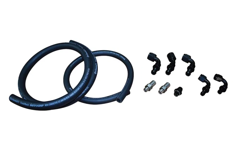 Fleece Performance FPE-FFD-RF-HF-KIT-3G-67, 07.5-09 6.7L Cummins Fuel Distribution Block Hose and Fitting Kit
