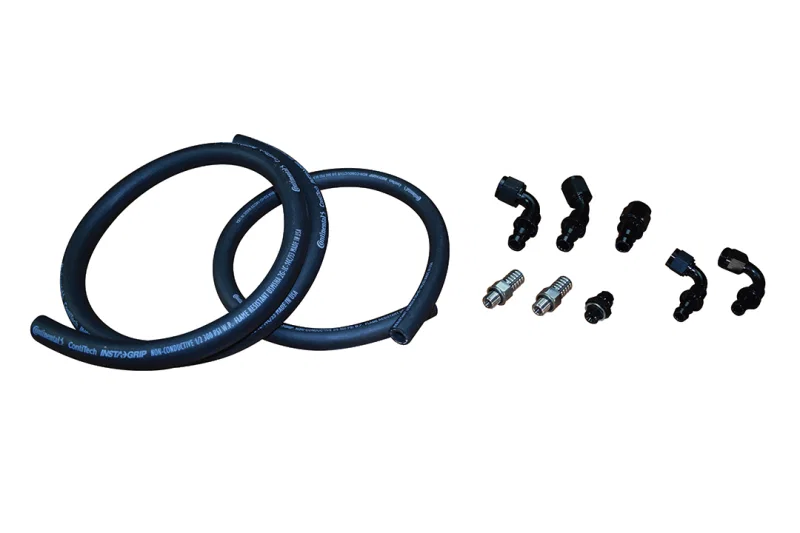 Fleece Performance FPE-FFD-RF-HF-KIT-4G, 10-15 Dodge 6.7L Cummins Fuel Distribution Block Hose and Fitting Kit