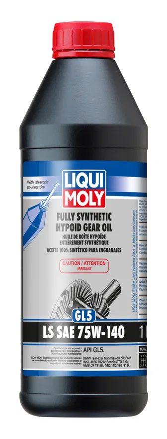LIQUI MOLY 20042, 1L Fully Synthetic Hypoid Gear Oil (GL5) LS SAE 75W140