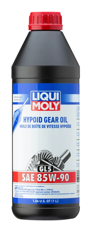 LIQUI MOLY 20010, 1L Hypoid Gear Oil (GL5) SAE 85W90