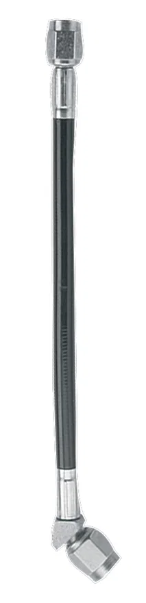 Fragola 342018, 3AN Black Covered Assembly Straight x 45 Degree 18in