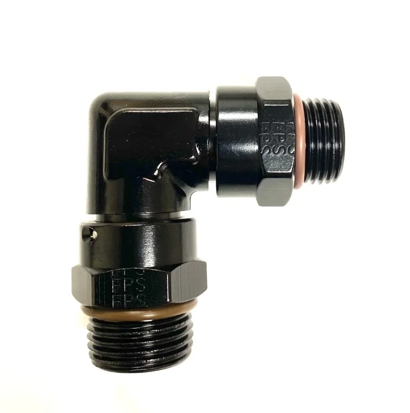 Fragola 999607-BL, 10AN (7/8-14) x -12AN (1 1/16-12) ORB 90 Degree Swivel Adapter