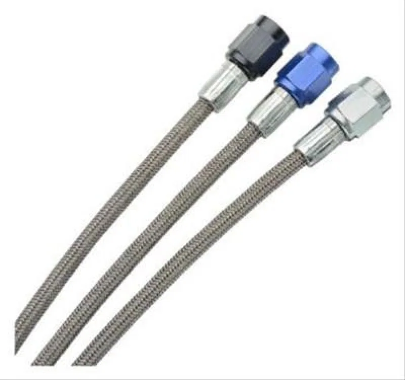Fragola 290014-BU, 2AN Brake Line w/ -3AN Blue Alum. Nuts 14in
