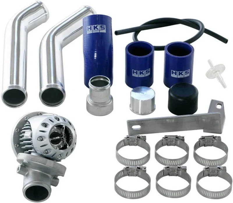 HKS 71008-AM015, 08+ Evo 10 SSQV4 BOV Kit Includes 2 Polished Aluminum Pipes