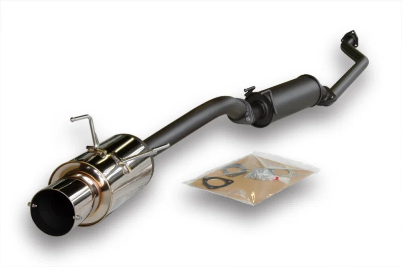 HKS 32003-BH002, 02-03 Acura RSX Base (non S) Hi Power Exhaust w/ Silencer (SUS304 NO COATING)