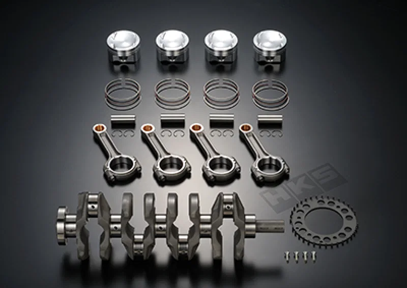 HKS 21004-AM003, 08-10 EVO X 4B11 Stroker Kit w/ Forged Pistons Crank & I-Beam Conrods