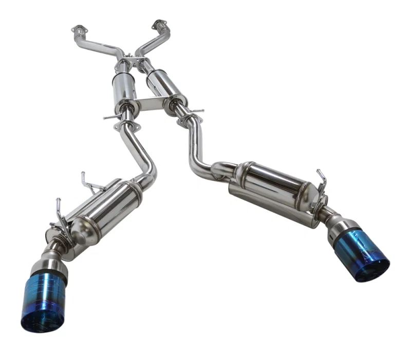 HKS 32009-BN004, 09-21 Nissan 370z Dual Hi-Power Ti. Tip Catback Exhaust (SUS304 NO COATING)