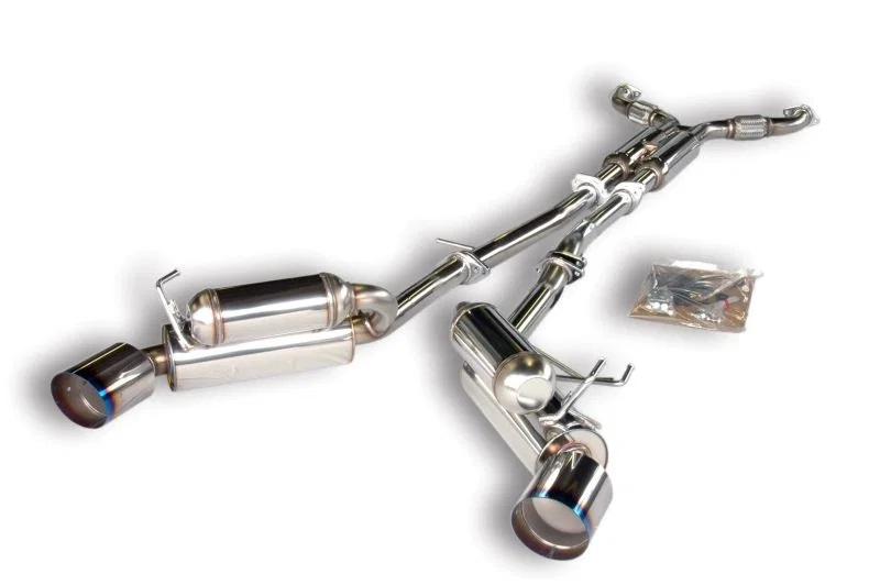 HKS 32009-BN001, 03-06 350z Dual Hi-Power Ti Tip Catback Exhaust (SUS304 NO COATING)