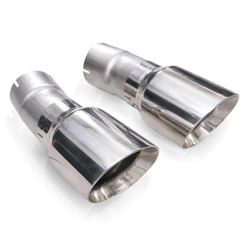 Stainless Works JPGC57TIPS, 4in Double Wall Slash-Cut Polished Tip Kit