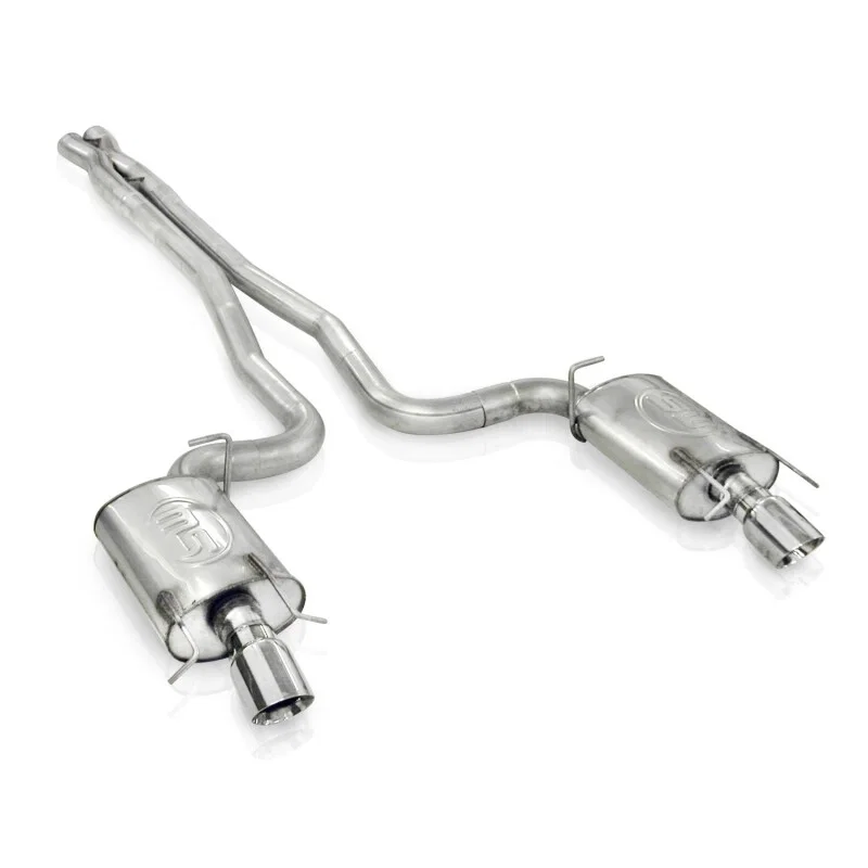 Stainless Works CTSV9CBLMF, 09-15 Cadillac CTS-V Sedan 3in Catback System X-Pipe Turbo S-Tube Mufflers 4in Tips