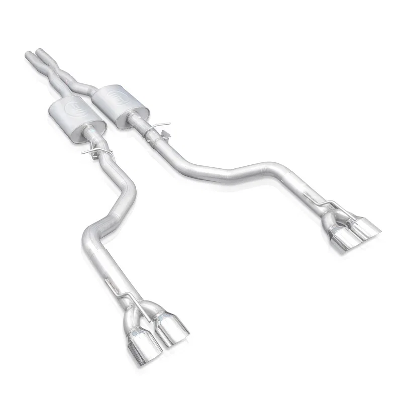 Stainless Works CHAL16CBL4, 15-19 Dodge Challenger 6.2L/6.4L Hemi 3in Legend Catback X-Pipe w/4in Quad Tips