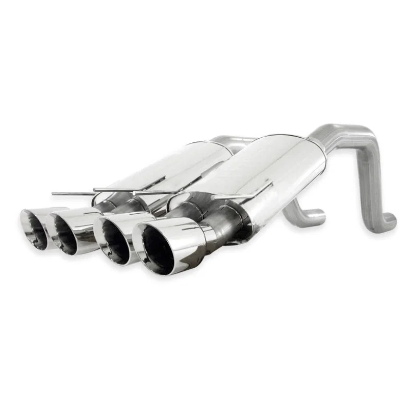 Stainless Works ZO6CBCQUAD, 2006-13 Corvette C6ZO6/ZR1 3in Axleback Chambered Mufflers Quad 4in Rolled Edge Tips