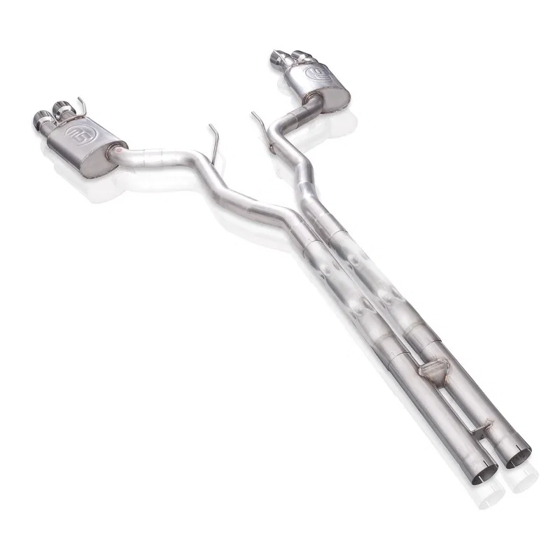 Stainless Works M18CBHPCL, 18+ Ford Mustang GT 3in Legend 304SS Catback w/ H-Pipe Quad Polished Tips (No Valve)