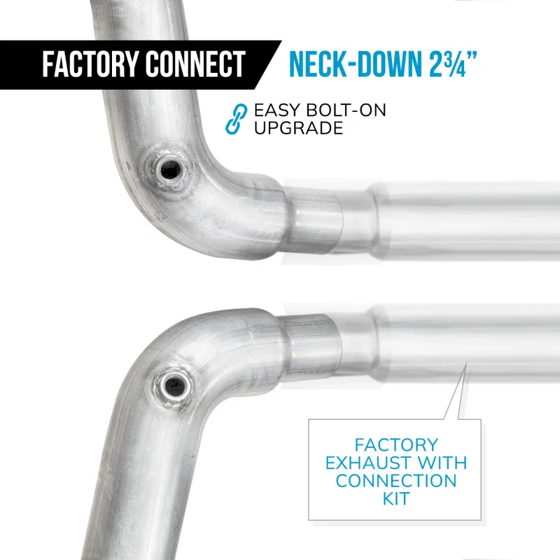 Stainless Works M15LDSFC, 15-25 Mustang GT Lead Pipe Kit - Factory Connect