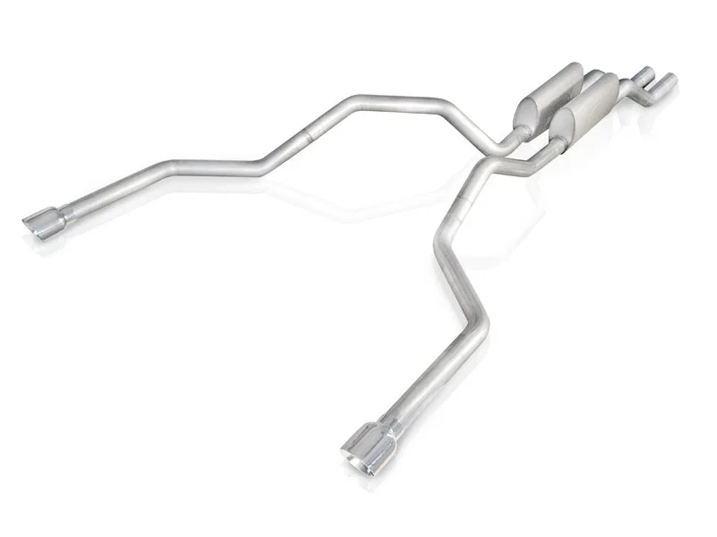 Stainless Works 08F150TDUB, 2004-08 F150 5.4L Exhaust 2-1/2in Chambered Mufflers Under Bumper Exit
