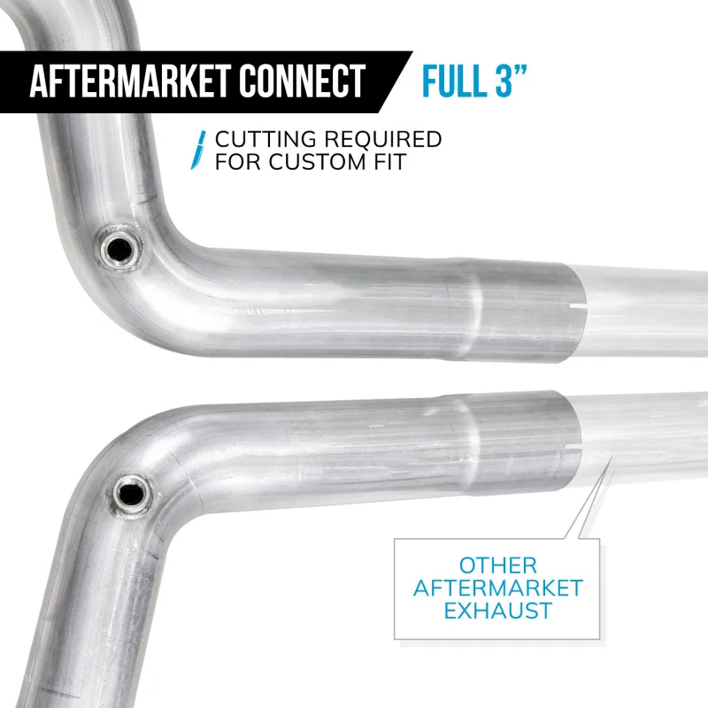 Stainless Works M15LDSLG, 15-25 Mustang GT Lead Pipe Kit - Aftermarket Connect