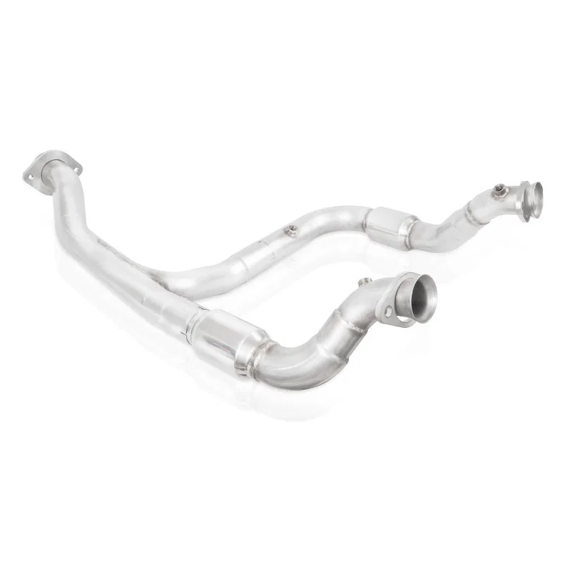 Stainless Works FT16ECODPCAT, 15-18 F-150 3.5L Downpipe 3in High-Flow Cats Y-Pipe Factory Connection