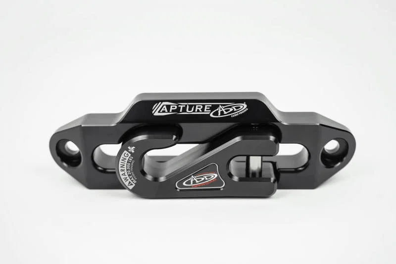 Addictive Desert Designs AC99157590NA, 1-5/16in Winch Fairlead Plate w/ Recessed Round End Hook - Black