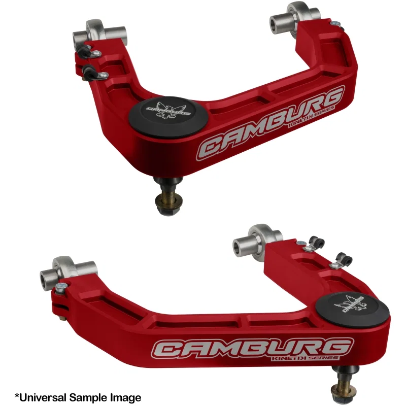 Camburg CAM-310189-RED, Toyota Tundra 2WD/4WD 22-23 KINETIK V2 Performance Billet Uniball Upper Arms (Red)