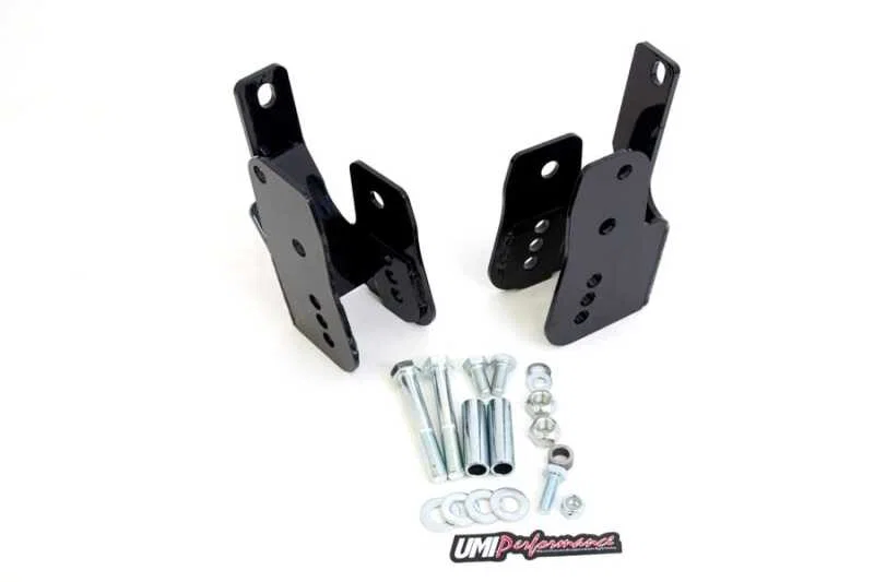 UMI Performance 1060-B, 05-14 Ford Mustang Rear Control Arm Relocation Brackets- Bolt In