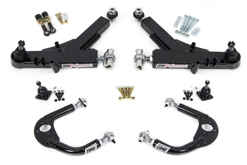 UMI Performance 230910-B, 93-02 GM F-Body Front A-Arm Kit Road Race Boxed Lower + Adj Upper