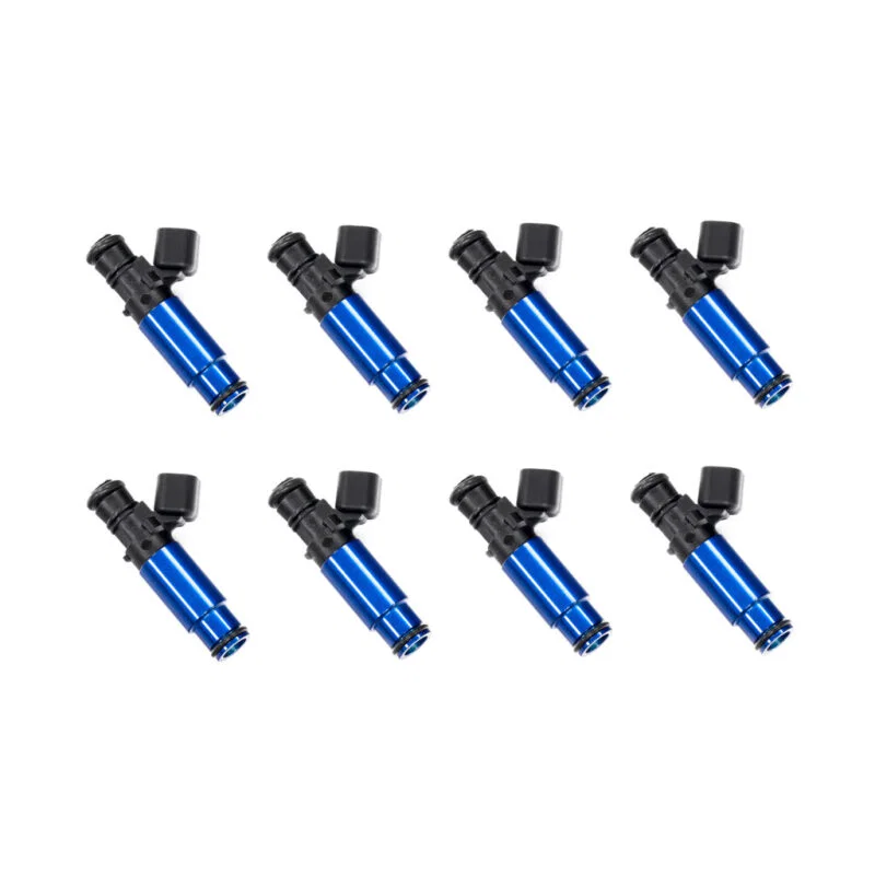 Injector Dynamics 1050.60.14.14W.8, 1050cc High Impedance Injector - 60mm Length - 14mm Blue Bottom - Set of 8