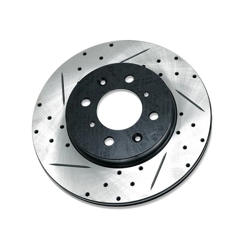 BLOX Racing BXBS-10150-L, Slotted And Cross-Drilled Rotor Left Side