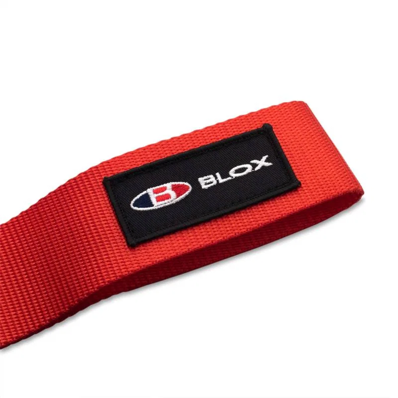 BLOX Racing BXAP-00034-RD, Universal Tow Strap With BLOX Logo - Red