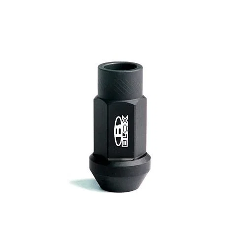 BLOX Racing BXAC-00102-SSFB, Street Series Forged Lug Nuts - Flat Black 12 x 1.5mm - Single piece