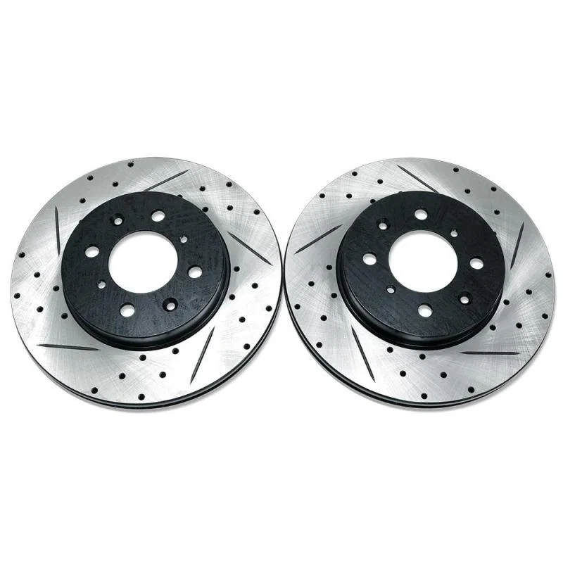 BLOX Racing BXBS-10200, 90-01 Acura Integra (Excl Type-R) Front Slotted & Drilled Rotors - Pair