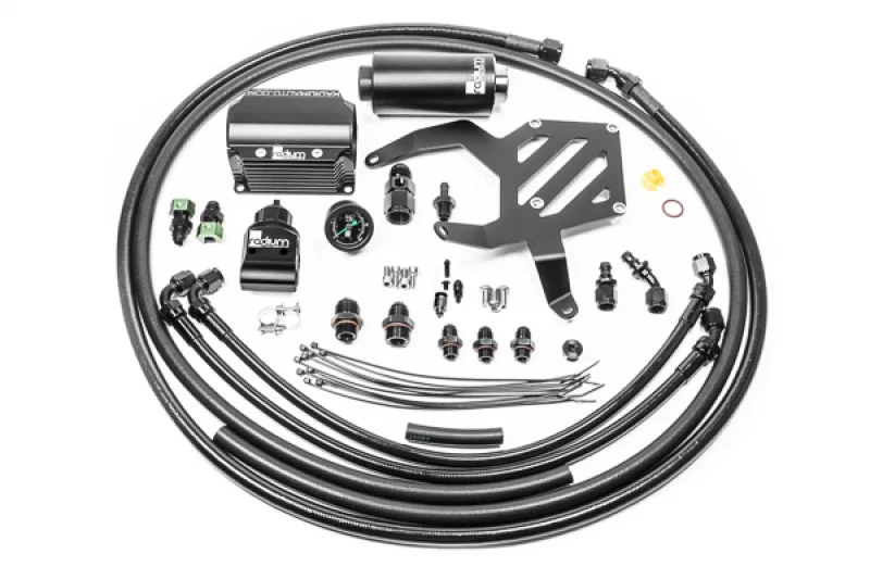 Radium Engineering 20-0966-05, FR-S/BRZ/GT86/GR86 Fuel Hanger Plumbing Kit w/ Microglass Filter