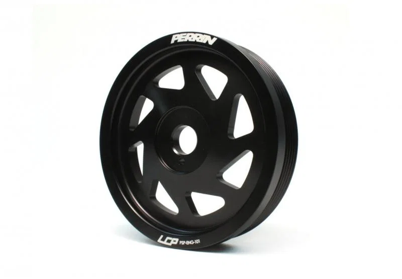 Perrin Performance PSP-ENG-101BK, 15-18 Subaru WRX / 13-20 BRZ / 14-18 FXT / 13-16 Crosstrek Lightened Crank Pulley - Black