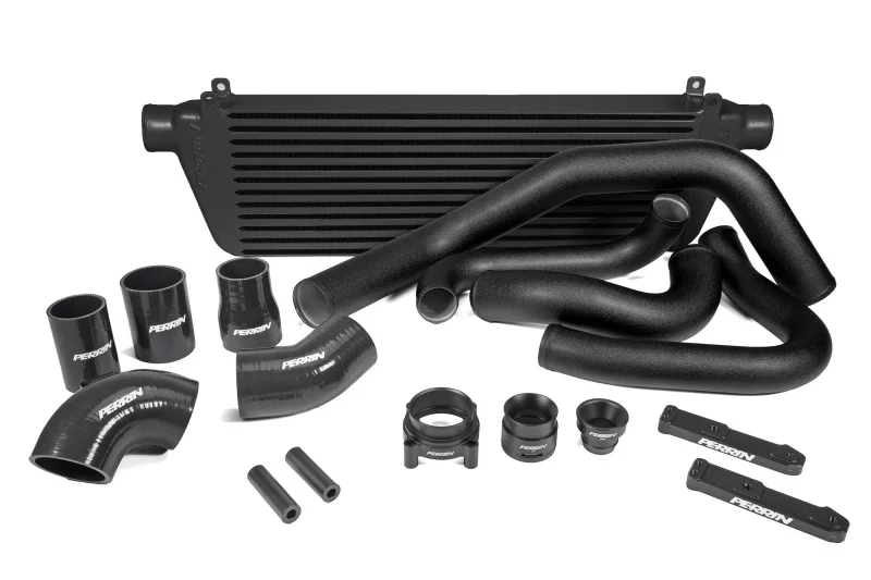 Perrin Performance PSP-ITR-441BK/BK, 22-26 Subaru WRX Front Mount Intercooler Kit (Black Tubes & Black Core)