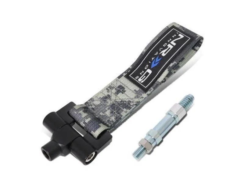 NRG TOW-E30CM2, Bolt-In Tow Strap Digital Camo- BMW E30 (5000lb. Limit)