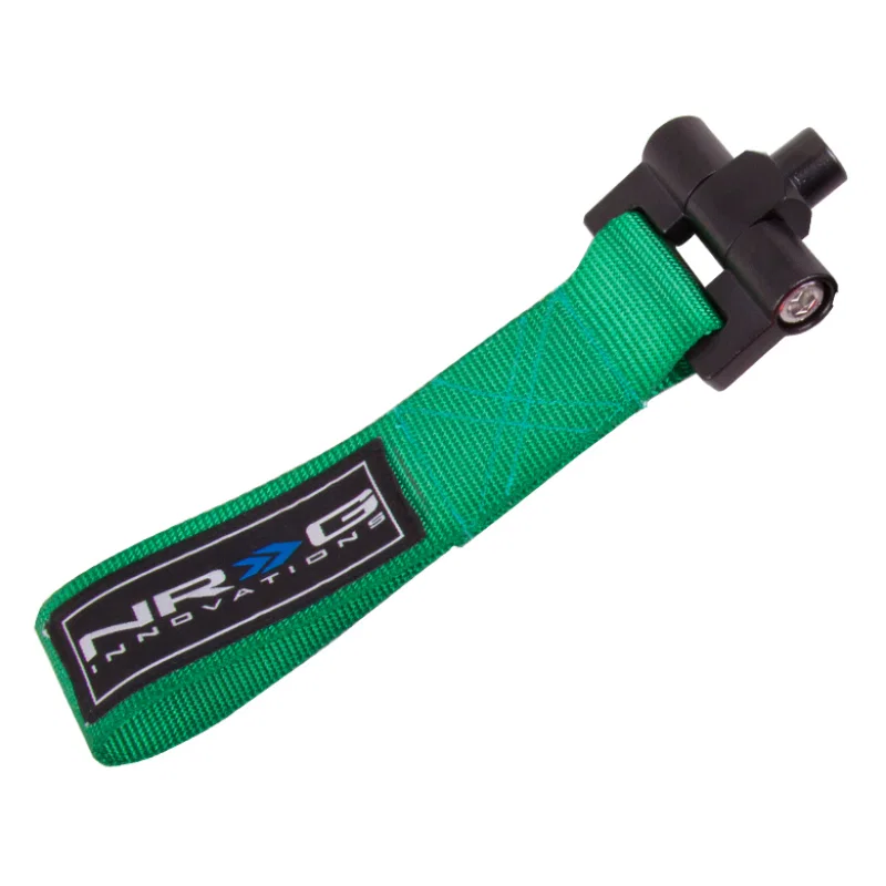 NRG TOW-E30GN, Bolt-In Tow Strap Green- BMW E30 (5000lb. Limit)